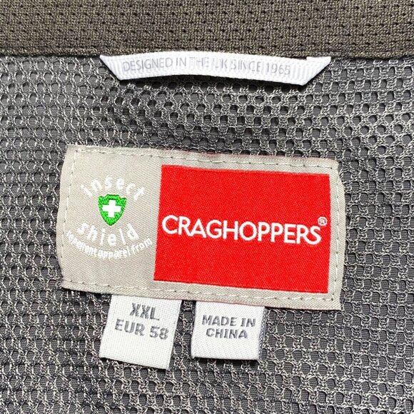 Craghoppers Shirt Mens XXL Grey Nosilife Insect Shield Vented Light Hiking Outdo - Picture 11 of 14